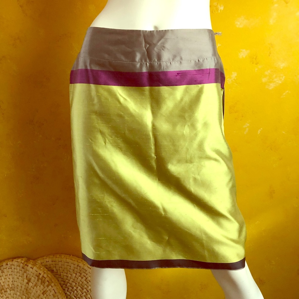 Metradamo silk skirt (lime color)